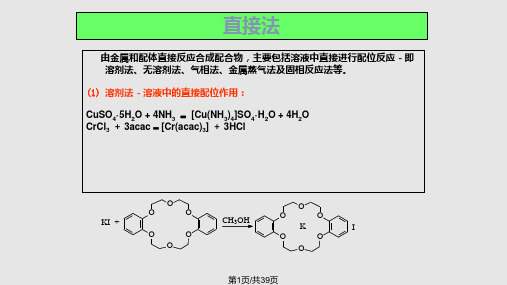 配合物合成PPT课件