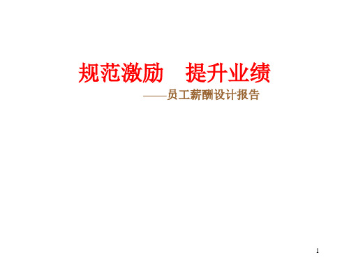 薪酬设计报告w