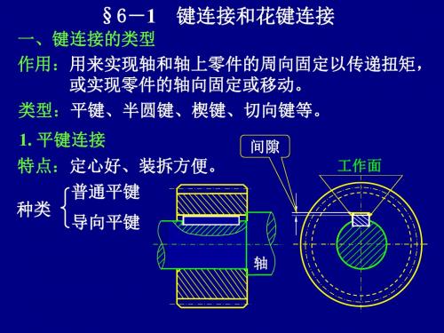 机械设计第6章 键花键无键联接销连接