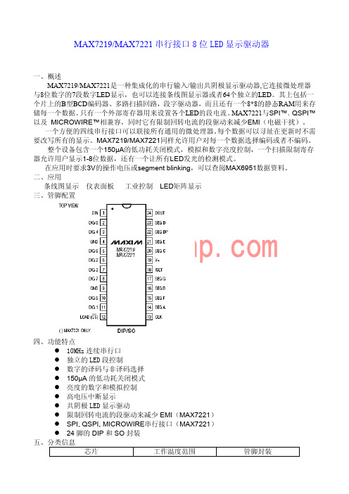 Max7219-7221中文