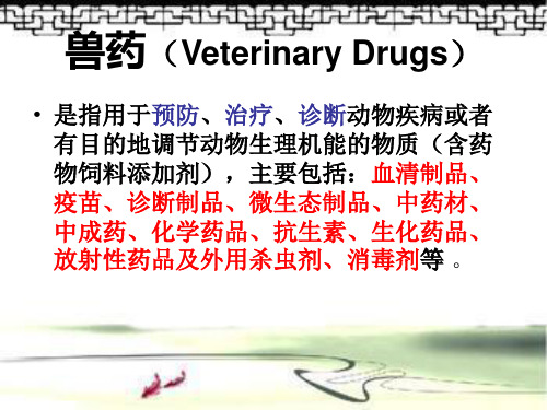 禽畜类兽药残留的测定ppt课件.ppt