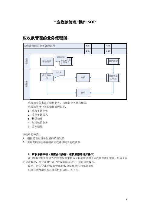 财务部ERP操作手册-应收款管理手册