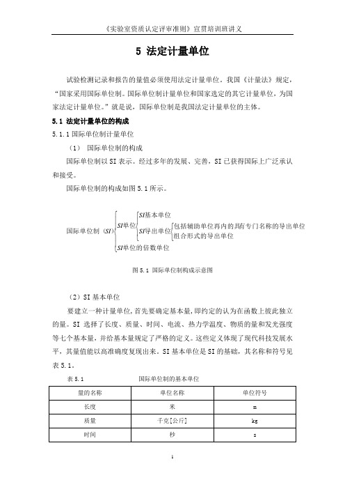 法定计量单位