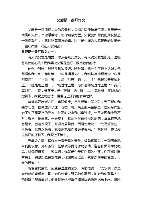 父爱是一盏灯作文3篇