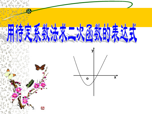 用待定系数法求二次函数的表达式