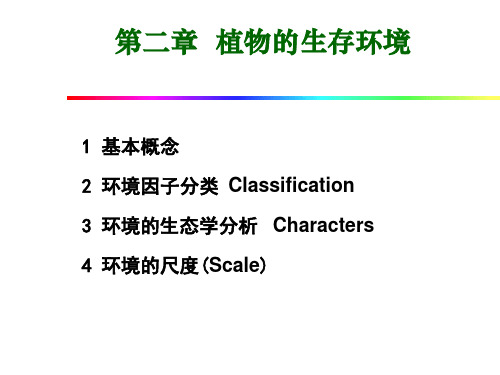 植物的生存环境