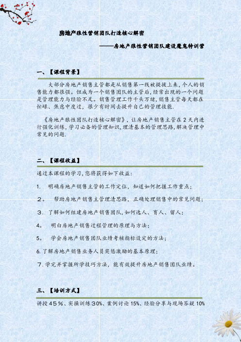 房地产狼性营销郑骁老师《房地产狼性营销团队打造解密》