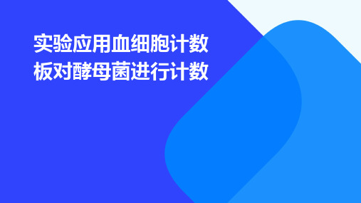 实验：应用血细胞计数板对酵母菌进行计数