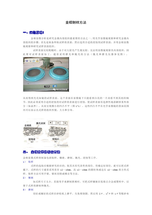 金相制样方法