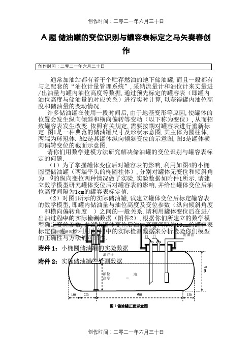 A题 储油罐的变位识别与罐容表标定