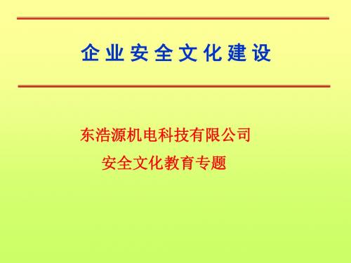 【新整理】企业安全文化建设