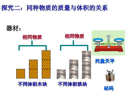 同种物质的质量与体积的关系 初中物理实验