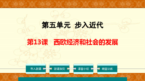 人教部编版九年级历史上册第13课西欧经济和社会的发展课件共30张PPT