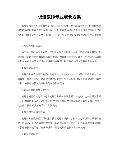 促进教师专业成长方案