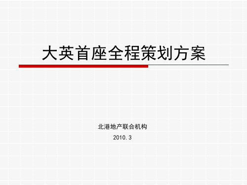 X年3月遂宁市大英首座全程策划方案67P精品资料