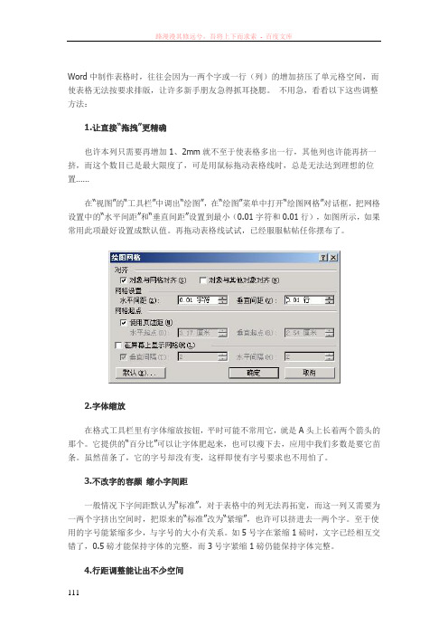 中制作表格时四种方法让表格版面更美观