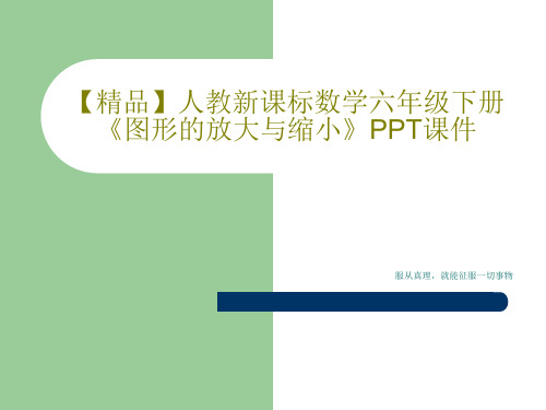 【精品】人教新课标数学六年级下册《图形的放大与缩小》PPT课件共19页