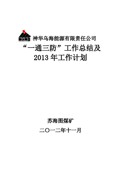 煤矿2012年年工作总结及2013年工作计划