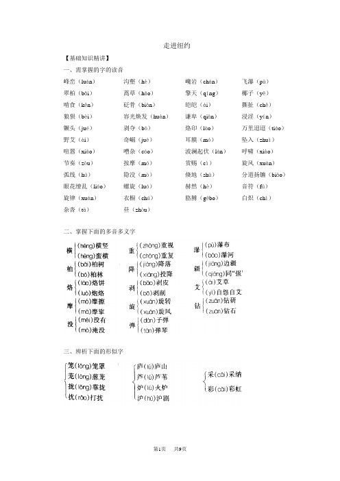 初中八年级语文 《走进纽约》备课资料