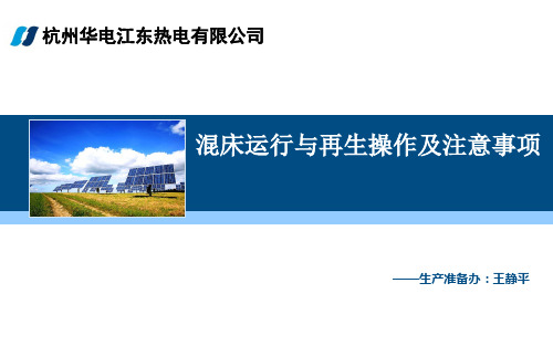 混床运行与再生操作及注意事项 课件