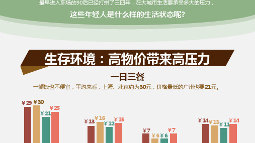 90后年轻人生存与生活压力数据调查课件PPT