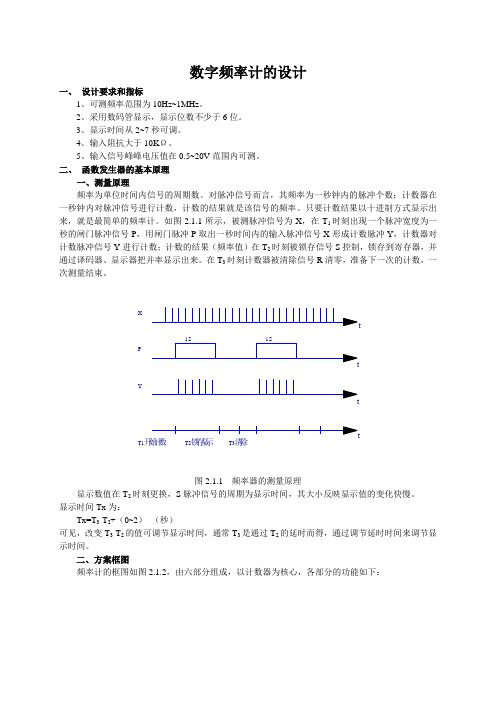 频率计报告原理部分