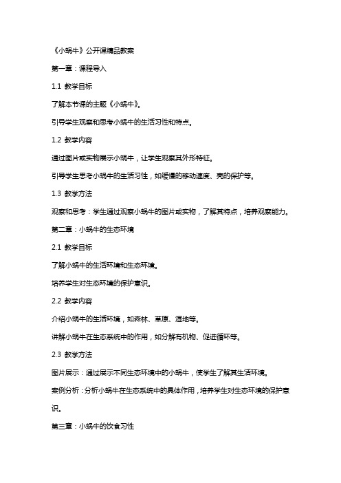 《小蜗牛》公开课教案