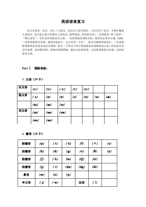 英语语音复习