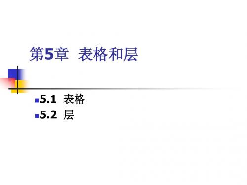 第5章 Dreamweaver 8表格和层