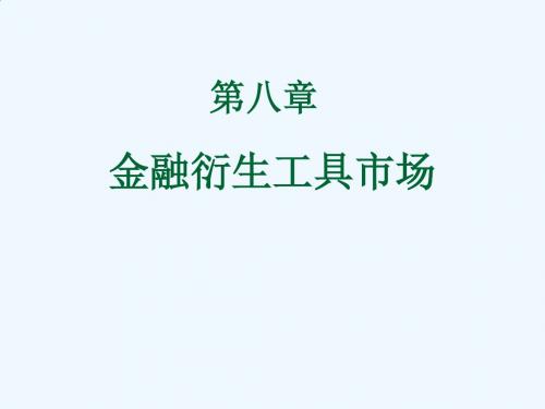 金融衍生工具市场讲义PPT课件( 65页)