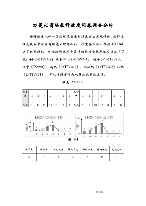 热舒适度问卷调查分析