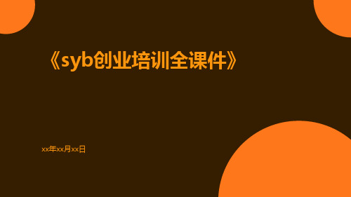 SYB创业培训全课件