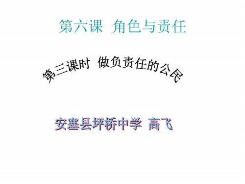 九年级政治做负责任的公民