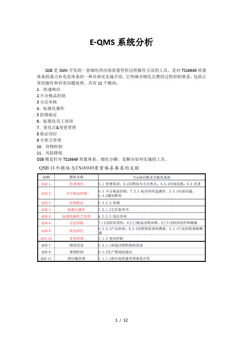 EQMS系统分析