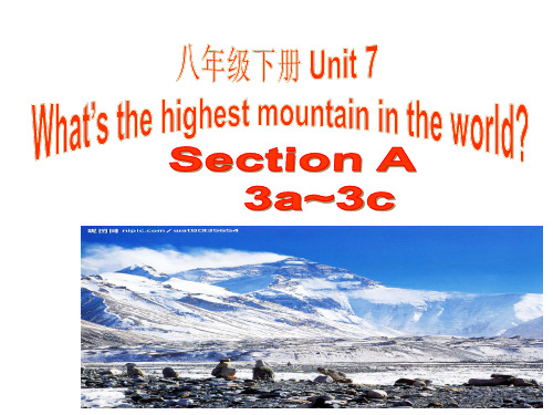 最新人教版八年级英语下Unit7 Section A(3a-3c)课件(共31张ppt)