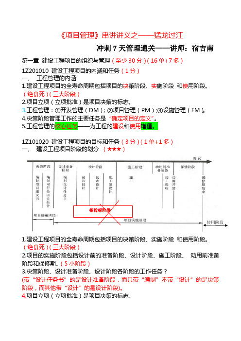 2015一建_管理_直播划重点_宿吉南_第1、2讲