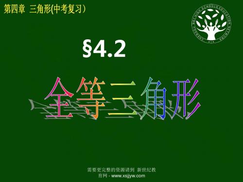 中考复习课件：第4单元 三角形(6课时)