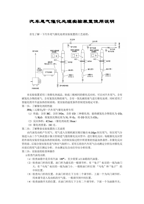 实验5汽车尾气催化处理实验