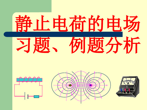 华南师范大学电磁学习题课-静止电荷的电场