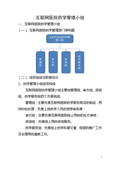 互联网医院药学管理部门