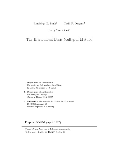 The hierarchical basis multigrid method