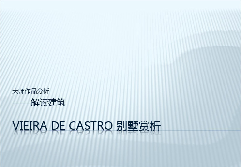 Vieira de castro别墅赏析