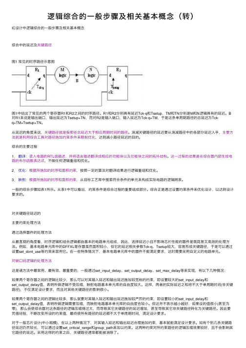 逻辑综合的一般步骤及相关基本概念（转）