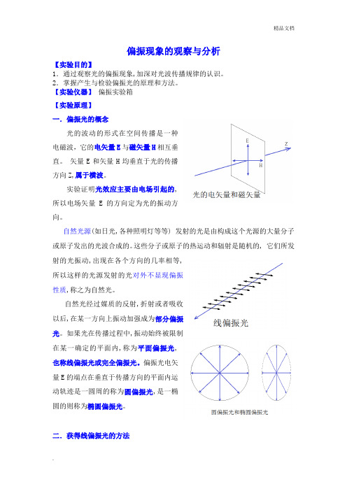 偏振现象的观察与分析