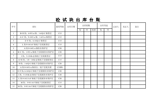 砼出库台账