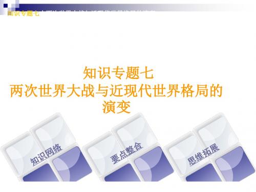 中考历史复习方案专题突破知识专题七两次世界大战与近现代世界格局的演变课件