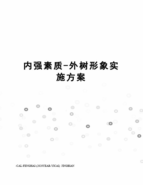 内强素质-外树形象实施方案