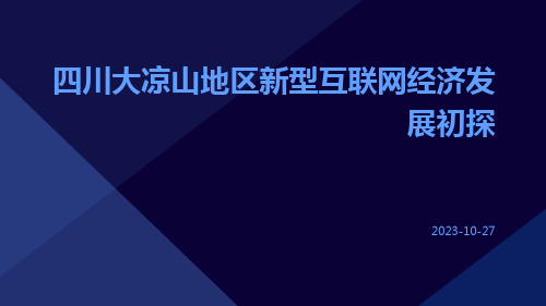 四川大凉山地区新型互联网经济发展初探