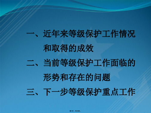 安全等级保护工作面临形势和要求