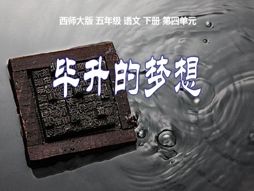 第13课 毕升的梦想 PPT课件-西师大版五年级下册语文